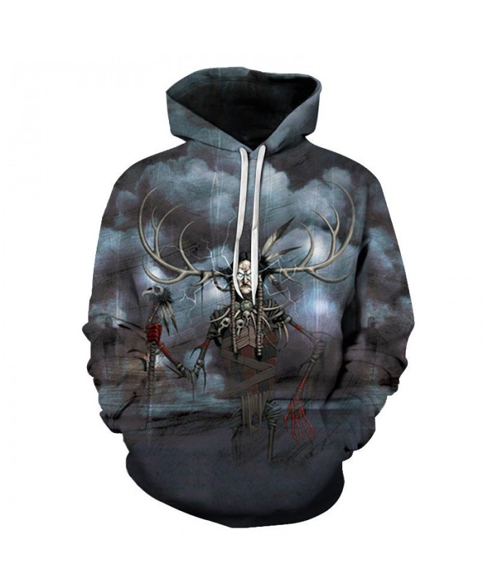 Long Feathers On The Head 3D Printed Men Pullover Sweatshirt Clothing for Men 2021 Custom Pullover Hoodie Streetwear