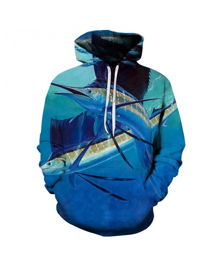 Long-tailed Fish 3D Printed Mens Pullover Sweatshirt Clothing for Men Custom Pullover Hoodie 2019 Pullover Hoodie