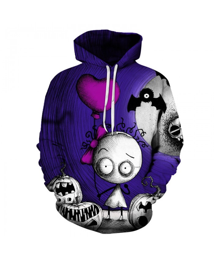 Lovely Halloween 3D Print Hoodies Men Hoody Harajuku Hoodie Streatwear Sweatshirt Tracksuit Pullover Hip Hop Dropship