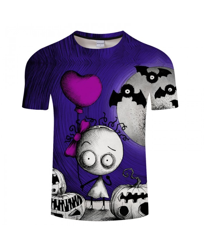 Lovely Halloween 3D Print T shirts Men T-shirt Brand Tops Tee Streetwear Summer Short Sleeve tshirt O-neck Drop Ship