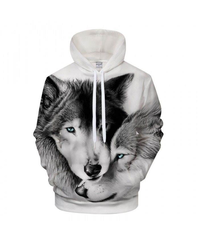 Lovers Wolves 3D Hoodies Men Tracksuit Funny Hoody Anime Sweatshirt Pullover Hoodie Hooded Coat Brand Women DropShip