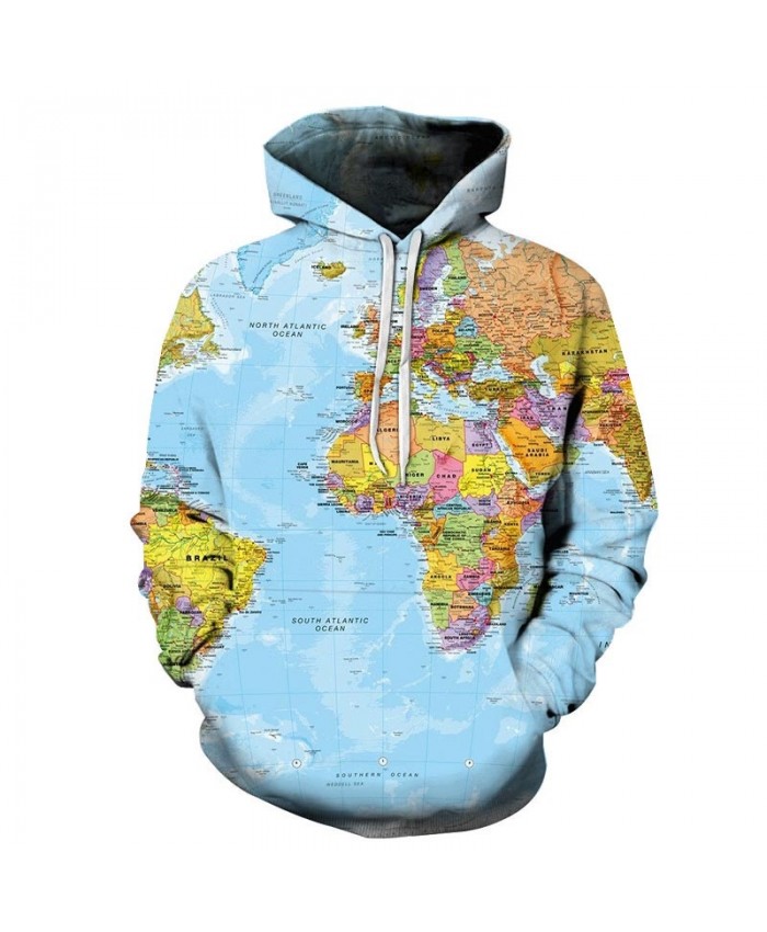 Mainland Map 3D Printed Men Pullover Sweatshirt Pullover Hoodie Casual Fashion Men Hoodie Streetwear Sweatshirt