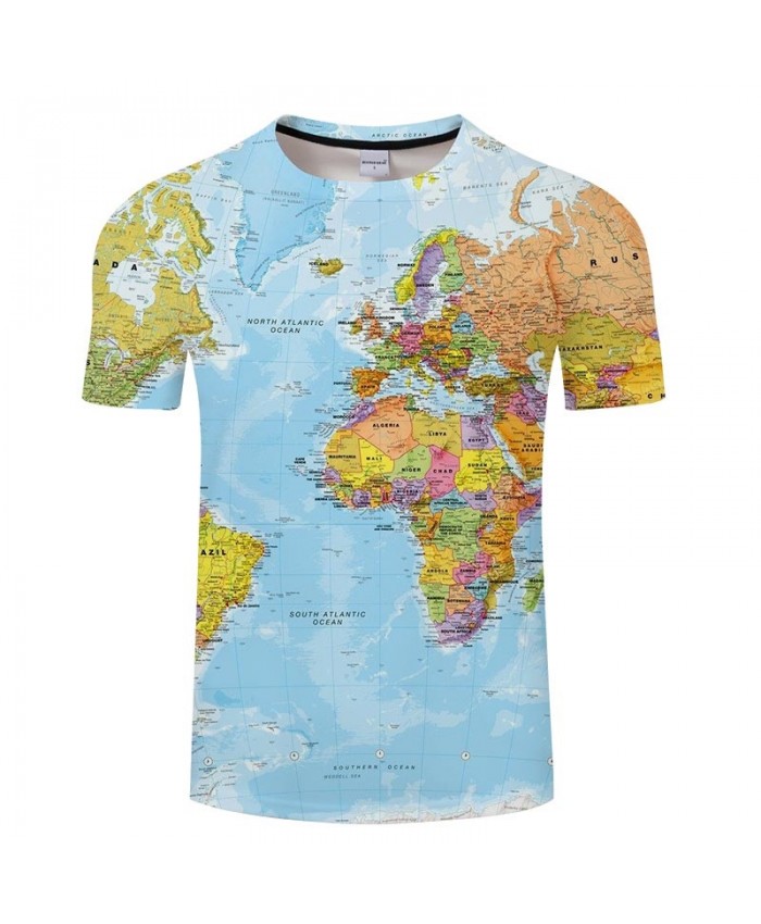 Mainland Map 3D Printed Men tshirt Mens Shirt Casual Summer Short Sleeve Male tshirt Brand Men Round Neck Loose