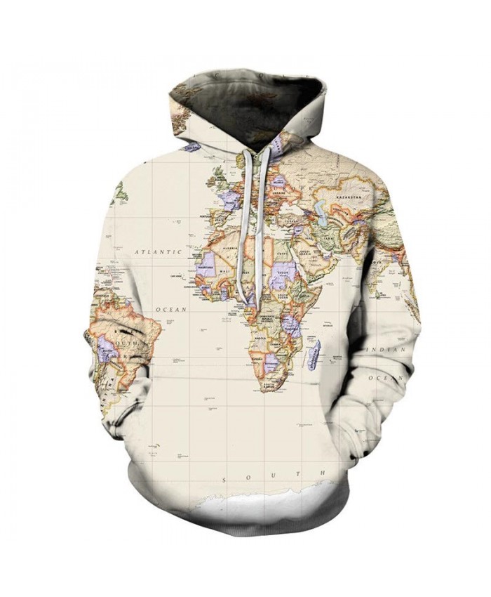 Map South Pole 3D Printed Men Pullover Sweatshirt Pullover Hoodie Fashion Casual Men Streetwear Sweatshirt Hoodies