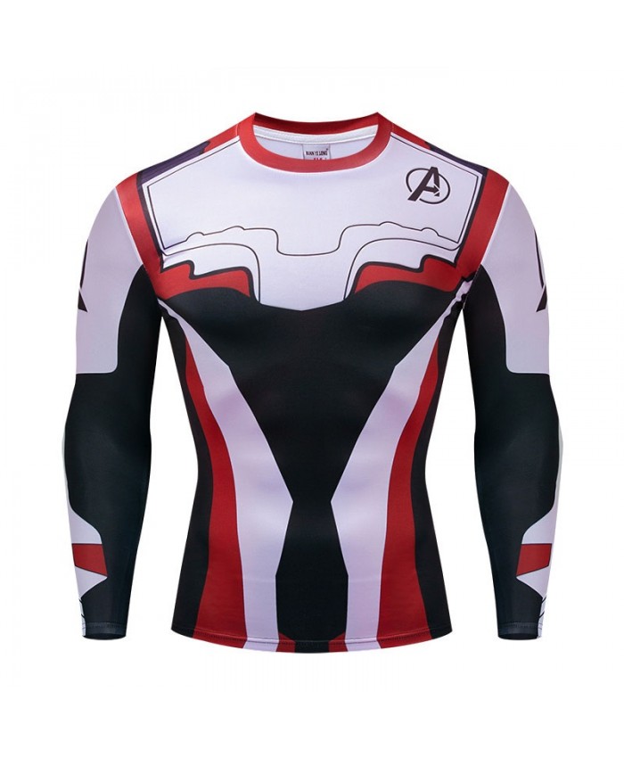 Marvel T-shirts Men Fitness Compression Tshirts Bodybuilding Tops A Long Sleeve Tees Brand Avengers Endgame