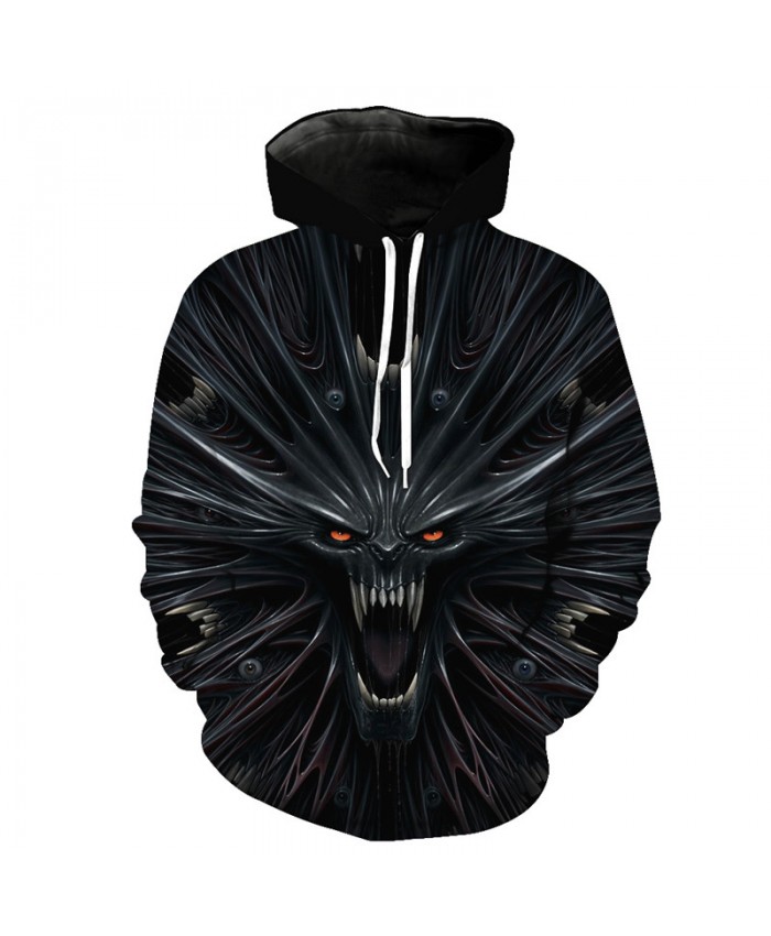 Men's Hip-hop Hoodie Street Wear Thousand Devil Skull Printed Sweatshirt Pullover Tracksuit Pullover Hooded Sweatshirt