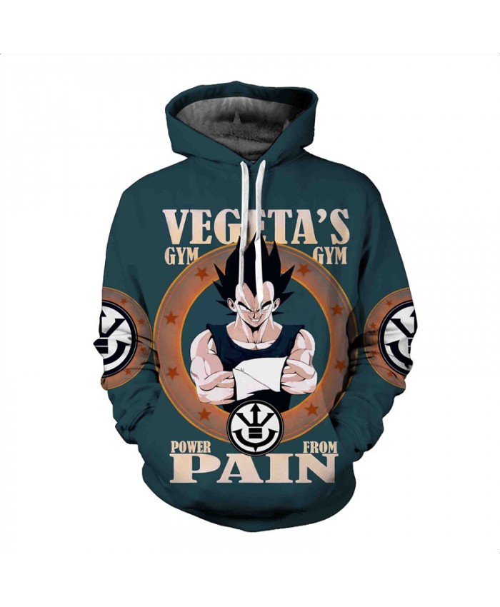 Men's Hooded Sweatshirt Dragon Ball Hoodie Sweatshirts 3D Anime Vegeta Hoodies Homens Sweat Homme Sudaderas