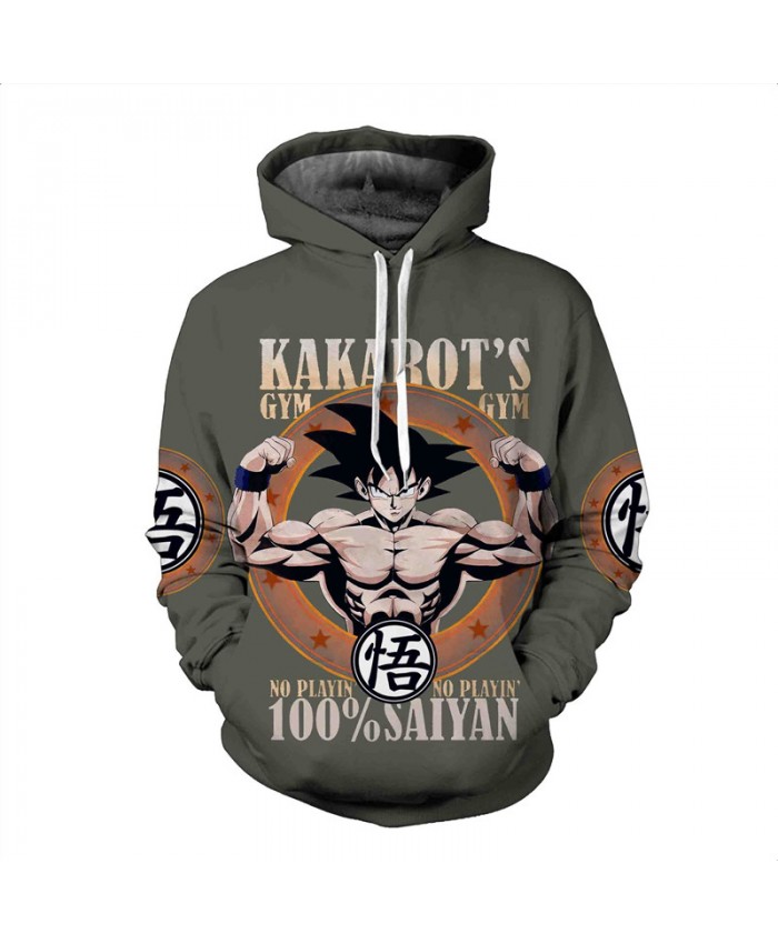 Men's Hooded Sweatshirt Dragon Ball Hoodie Sweatshirts 3D Anime Vegeta Hoodies Homens Sweat Homme Sudaderas A