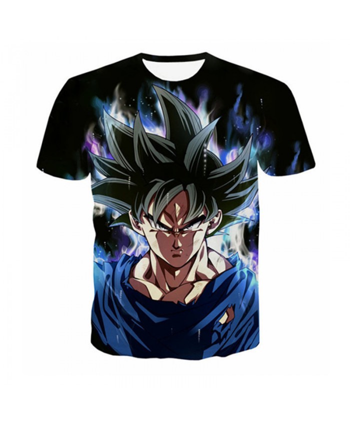 Men's Short Sleeve 3D Anime Clothing Dragon Ball T Shirt Ultra Instinct Super Saiyan Son Goku Vegeta Printing T-Shirt Plus Size
