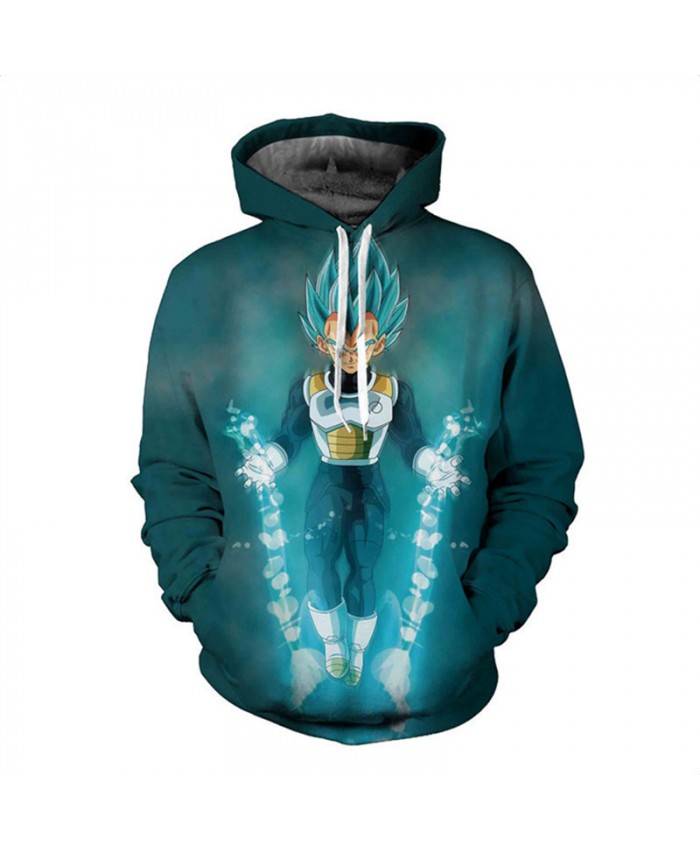 Men Anime Hoodies Dragon Ball Z Pocket Hooded Sweatshirts Superman Vegeta Printed 3D Hoodies Pullovers Unisex Cartoon Outerwear