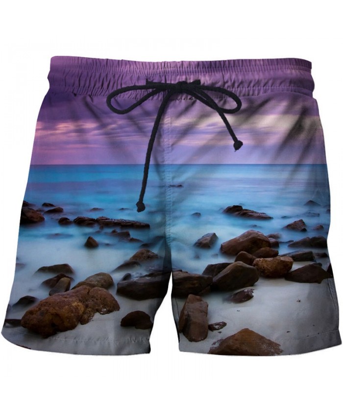 Men Sea Reef Board Shorts 3D Print Men Shorts Casual Summer Cool Men Elastic Waist Male Fitness Shorts Drop Ship