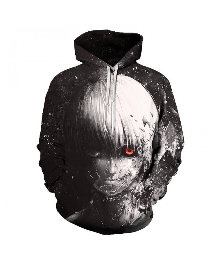 Men/Women Cool Anime Harajuku 3D Hoodies Pullovers Tokyo Ghoul Print Hooded Sweatshirt Halloween Boy Streetwear Hip Hop Hoodie