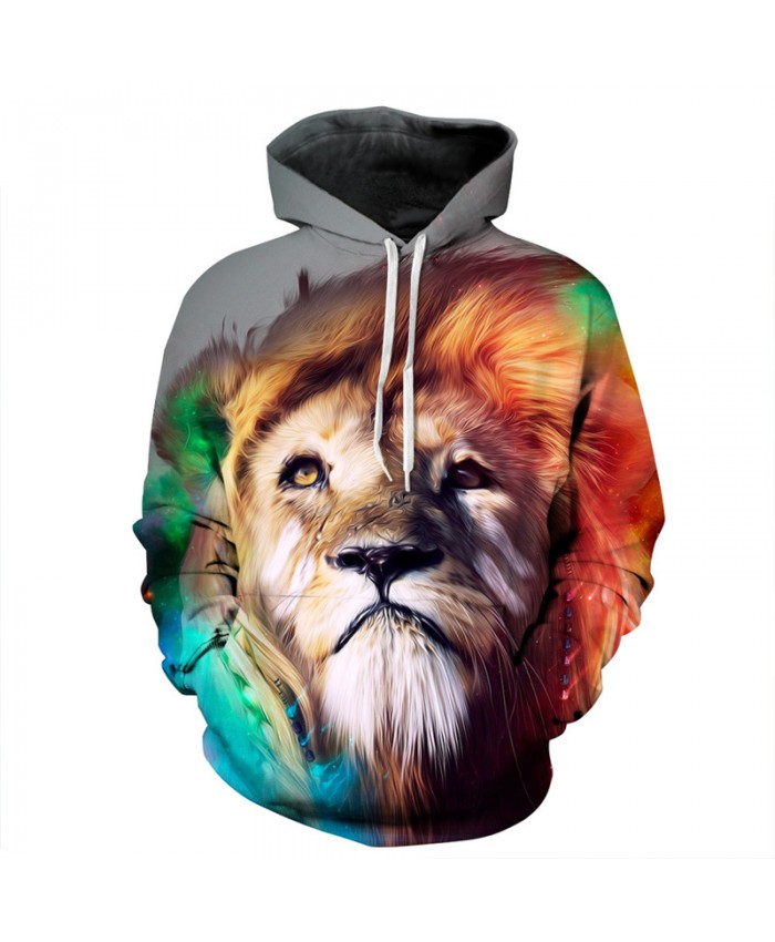 Men Women Fashion Hoodie Lion 3D Print Sweatshirts Casual Hoodies Casual Hoodie Autumn Tracksuit Pullover Hooded Sweatshirt