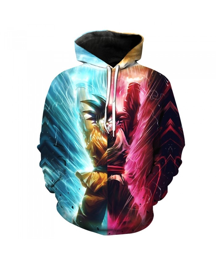 Men Women Harajuku Hoodies Pullover Angry Goku 3D print Hoodie Anime Dragon Ball Z Pocket Hooded Sweatshirt