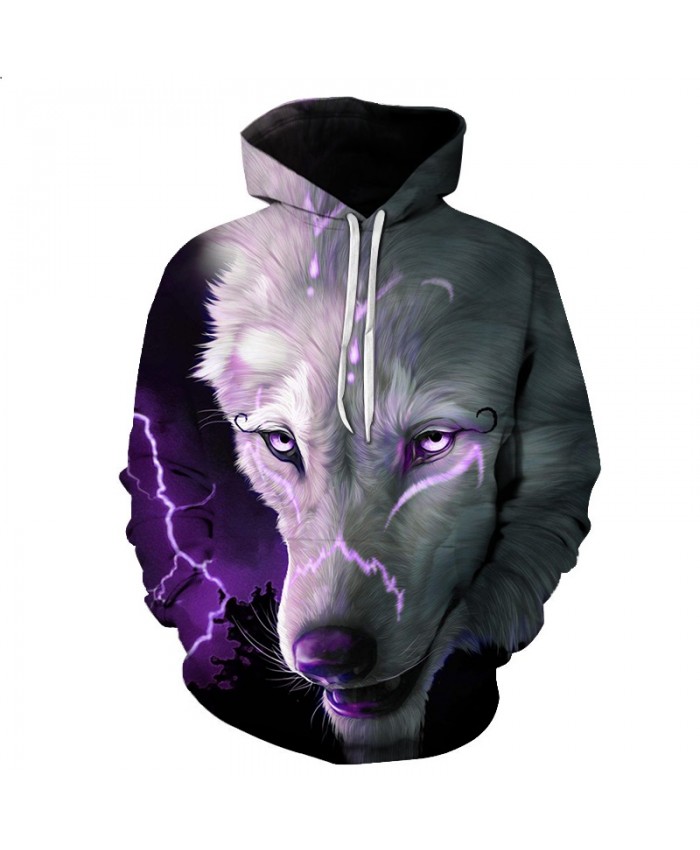 Men Women Hoodies 3D Punk Wolf Sweatshirts Funny 2021 Animal Pattern Pritned Pullover Autumn Winter Hooded Streetwear S-6XL