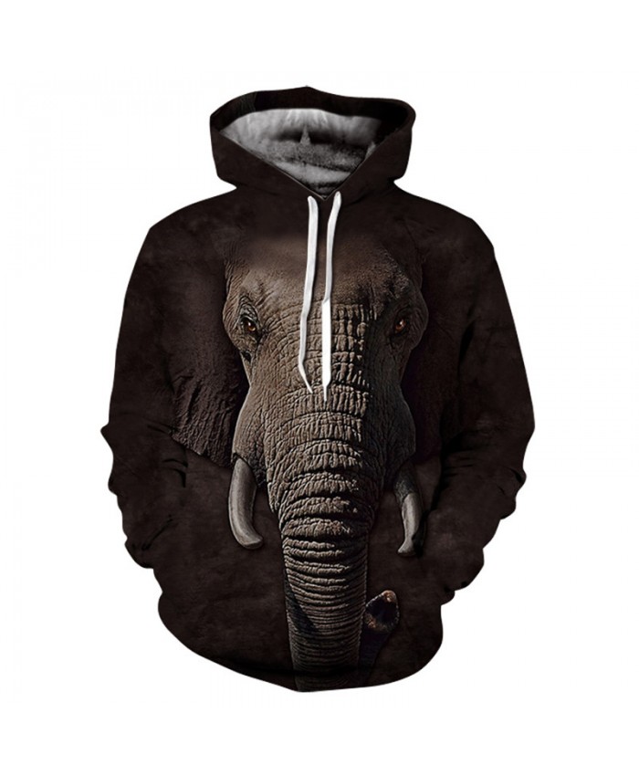 Men&Women Hoodies Hoody Sweatshirts Elephant 3D Print Animal Couple Plus Size Hoodie Pullovers Autumn Windbreaker Outwear Tracksuit