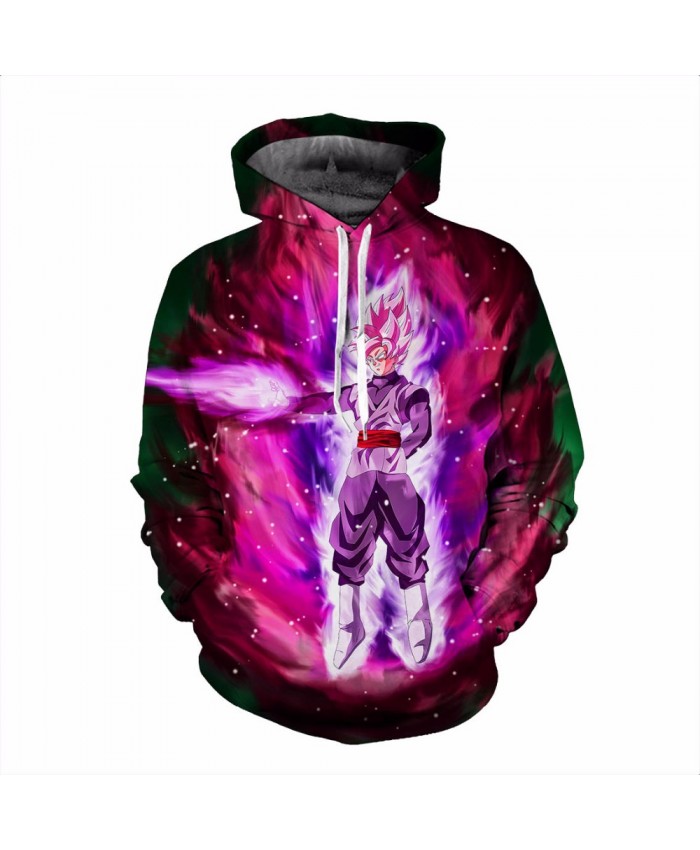 Men Women Pocket Hooded Sweatshirt Cool Black Goku Prints Hoodie Galaxy Dragon Ball Z Hoodies 2021 3d Pullover