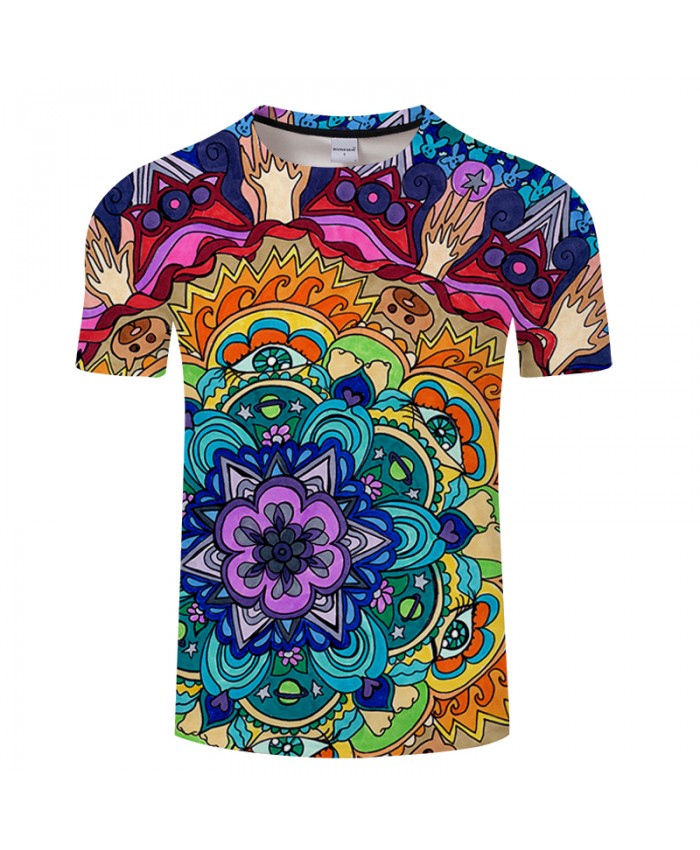 Microcosm Mandala By Art 3DPrint T shirt Men Summer Casual ShortSleeve Top&Tee BoyTshirt Streetwear DropShip