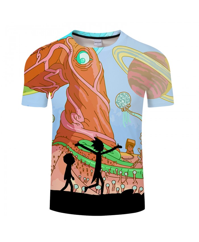 Monster&Rick and Morty 3D Print t shirt Men Women tshirt Summer Anime Short Sleeve O-neck Tops&Tee Hot Drop Ship