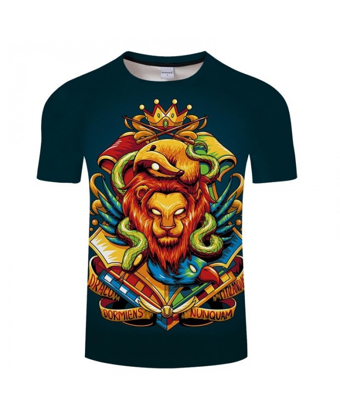 Movie 3D Print Snake Wrapped Lion Men tshirt Crossfit Shirt Casual Summer Short Sleeve Male T Shirt Men Brand Men