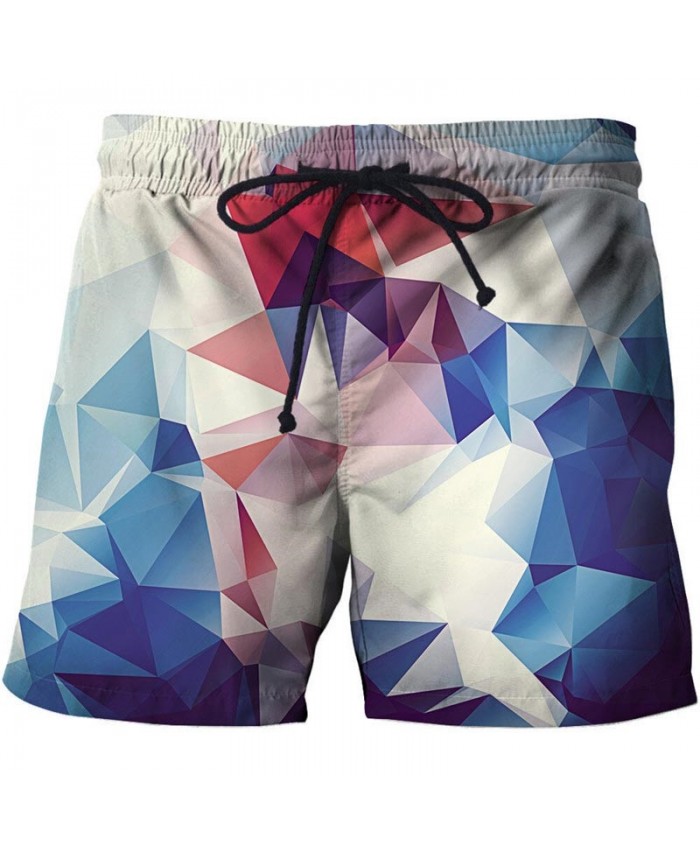 Multilateral Graphics 3D Print Men Shorts Casual Cool Elastic Men Stone Printed Beach Shorts Male Fitness Shorts