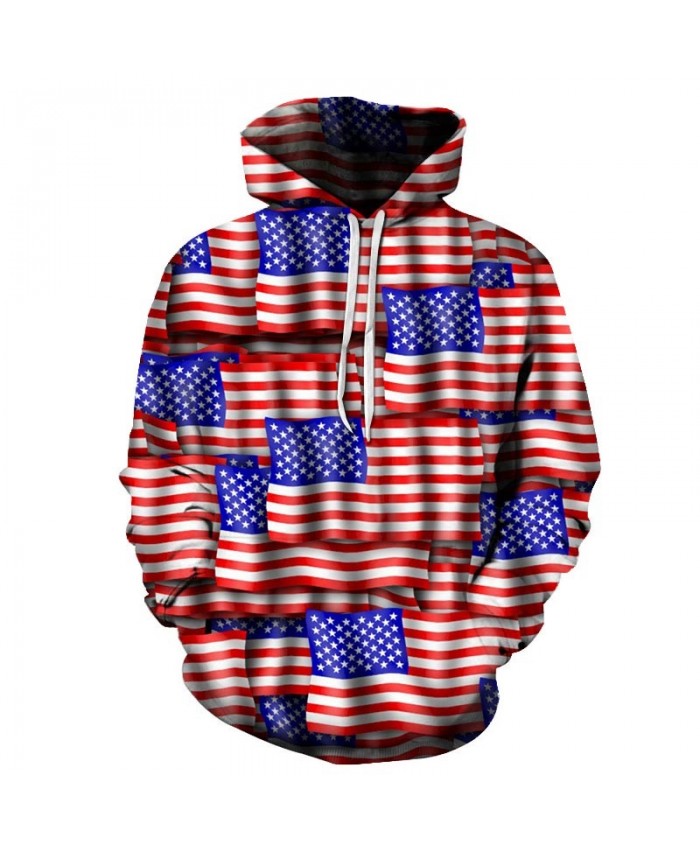 Multiple Similar Pattern Men 3D Printed USA Flag Sweatshirt Pullover Hoodie Casual Hoodie Fashion Men Hoodie Fashion