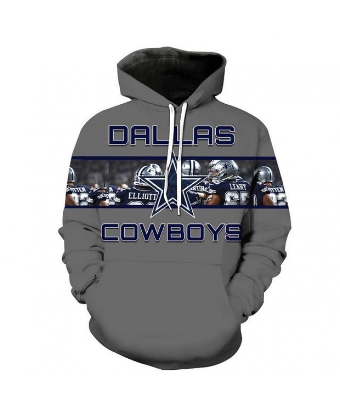 NFL American Football Dallas Cowboys 3D Hoodie Sweatshirt Jacket Pullover