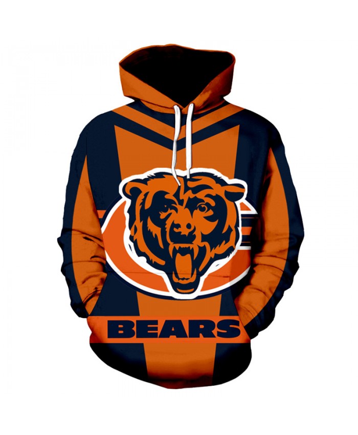 NFL American football Fashion 3D hooded sweatshirt cool pullover Chicago Bears