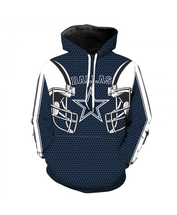 NFL American football Fashion 3D hooded sweatshirt cool pullover Dallas Cowboys