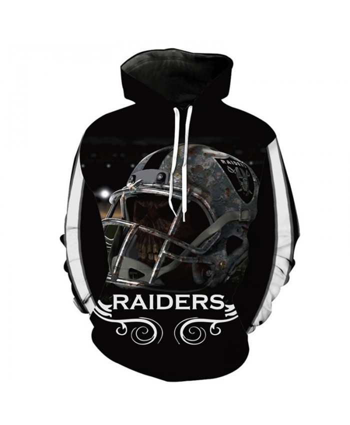 NFL American football Fashion 3D hooded sweatshirt cool pullover Oakland Raiders