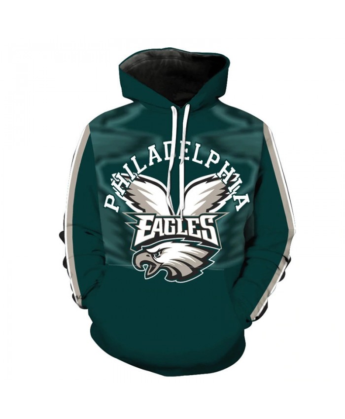 NFL American football Fashion 3D hooded sweatshirt cool pullover Philadelphia Eagle