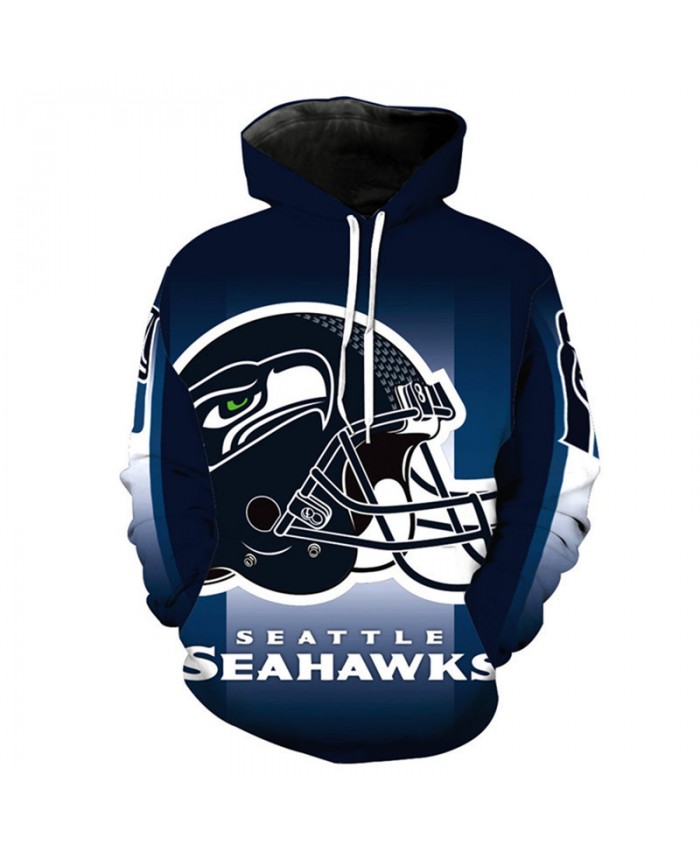 NFL American football Fashion 3D hooded sweatshirt cool pullover Seattle Seahawks