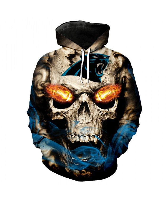 NFL roaring skull pullover Fashion 3D NFL American Football Carolina Panthers Hoodie Cool Sweatshirt Streetwear