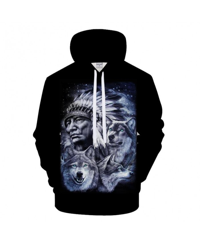 Native 3D Hoodies Men Women Sweatshirts Wolf Hoody Black Tracksuits Harajuku Pullover Streetwear Coat 2021 Drop Ship