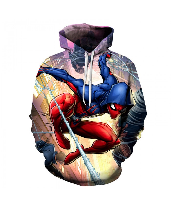 New 2021 Marvel Comics 3D Printed Spiderman Hoodie Fashion Streetwear Sweatshirts Hip Hop Anime Hoodies Men Casual Funny Jacket