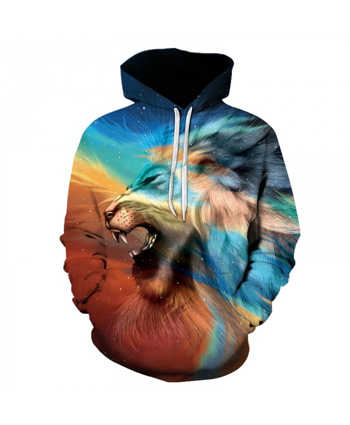 New 3D Hoodie Sweatshirt Mens Lion Printed Fashion Men Hoodies Sweat Homme Hip Hop Harajuku Men's Hoodies And Sweatshirts 6XL