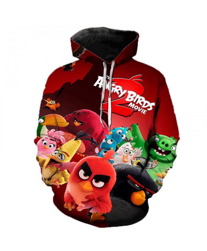 New Arrival 3D Printed The Angry Birds Movie 2 Hooded Sweatshirts Hot Sale Men Women Streetwear Angry Birds 2 Casual Hoodies