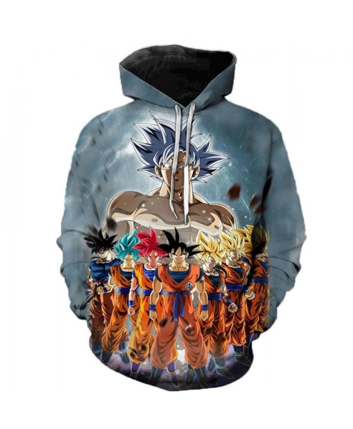 New Arrival Dragon Ball Super 3D Hoodie Men/Women Spring Fashion Sweatshirt Unisex Japanese Anime Goku Print Jacket Outerwear A