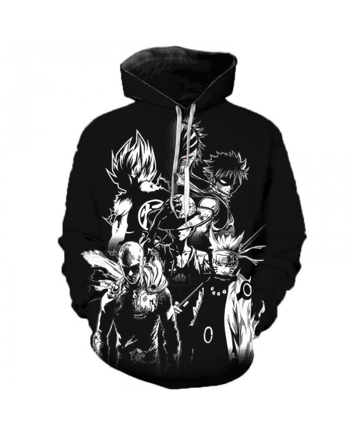 New Arrival One Piece 3D Printed Hooded Sweatshirts Men Women Anime Casual Hoodies Naruto/Dragon Ball Comics Plus Size Hoodies