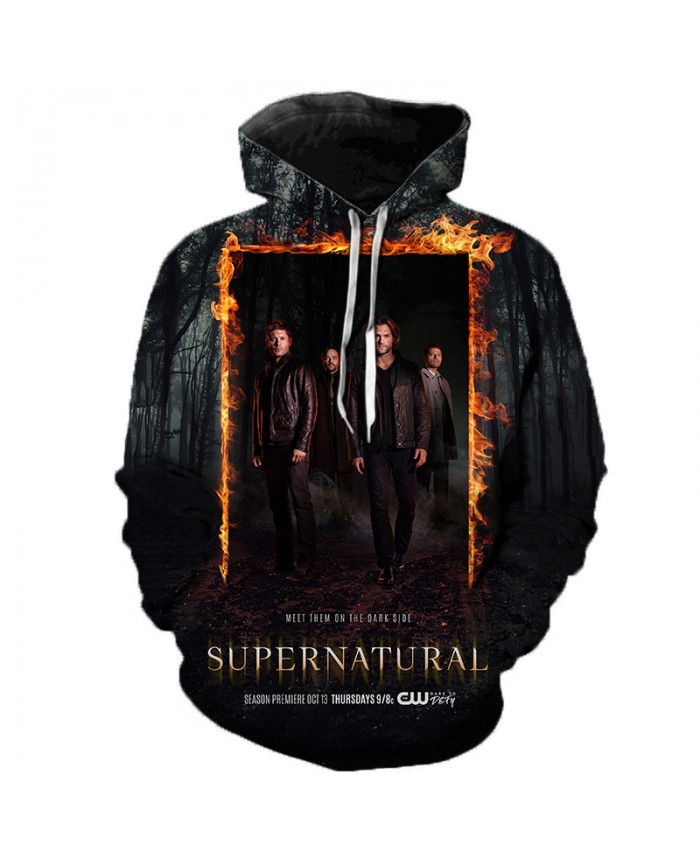 New Arrival Supernatural 3D Print Hoodie Men/Women Fashion Casual Sweatshirt Supernatural Pullover Streetwear Oversized Hoodies A