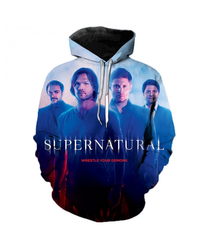New Arrival Supernatural 3D Print Hoodie Men/Women Fashion Casual Sweatshirt Supernatural Pullover Streetwear Oversized Hoodies B