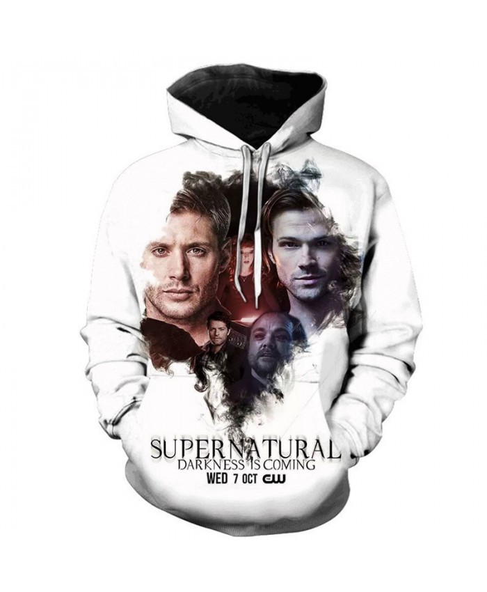 New Arrival Supernatural 3D Print Hoodie Men/Women Fashion Casual Sweatshirt Supernatural Pullover Streetwear Oversized Hoodies F