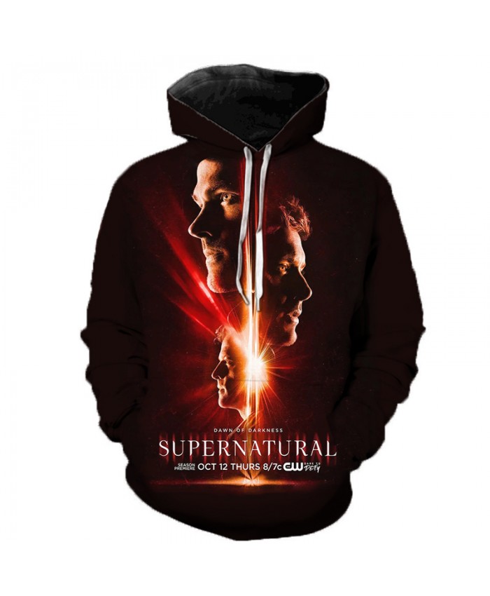 New Arrival Supernatural 3D Print Hoodie Men/Women Fashion Casual Sweatshirt Supernatural Pullover Streetwear Oversized Hoodies H
