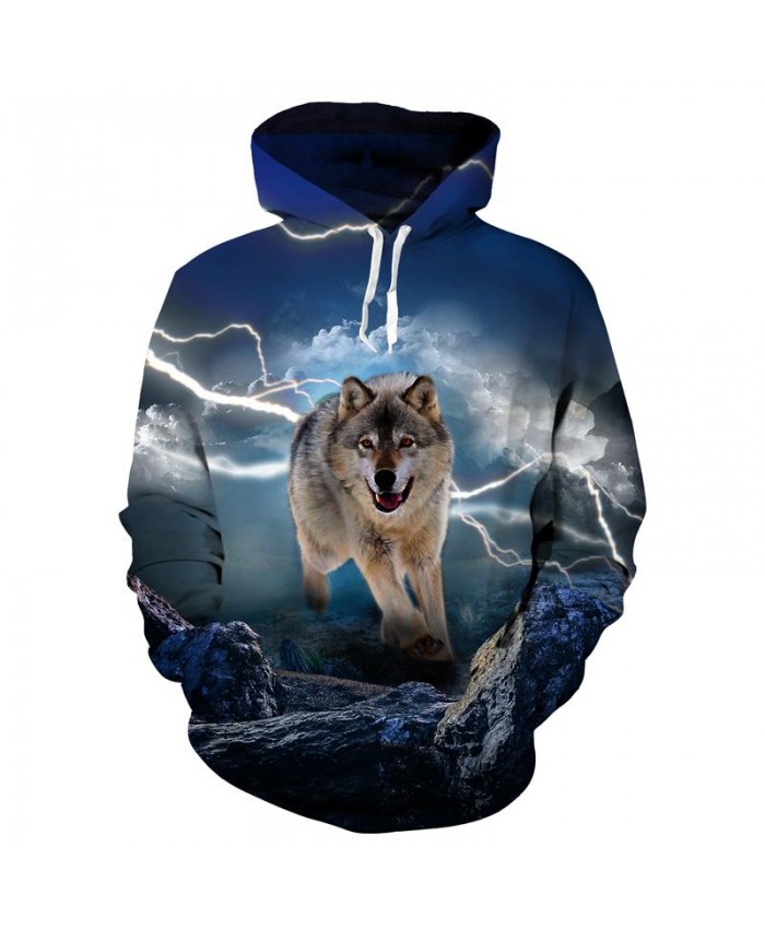 New Arrivals Men/women Hooded Hoodies Print Wolf Thin Spring Autumn 3d Sweatshirts With Hat Hoody Tops Dropship