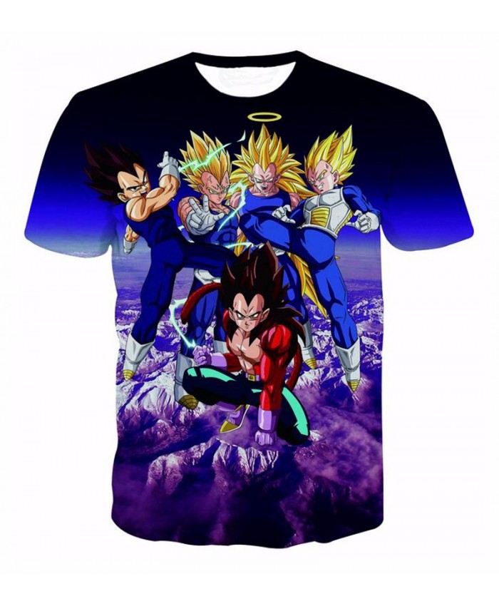 New Arrive Claasic Dragon Ball Z Super Saiyan/Vegeta Characters 3D T-shirt Fashion Summer Hip Hop Men/Boy DBZ Tee Shirts Tops