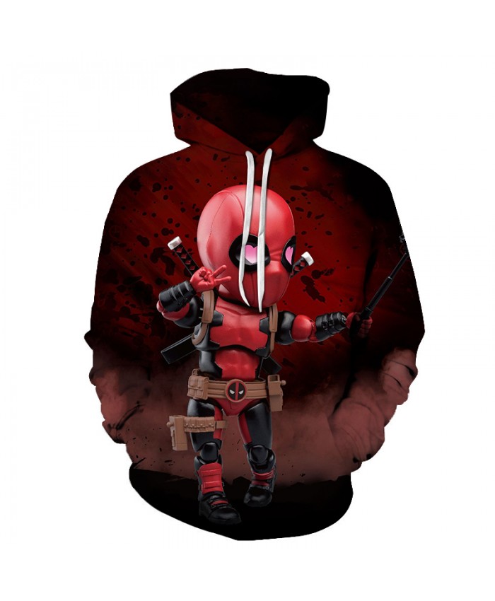 New Autumn Fashion Men/women Funny Hoodies Superhero Streetwear Deadpool 2 Hooded Hoody Sweatshirt 3D lovely Tracksuits Outwear