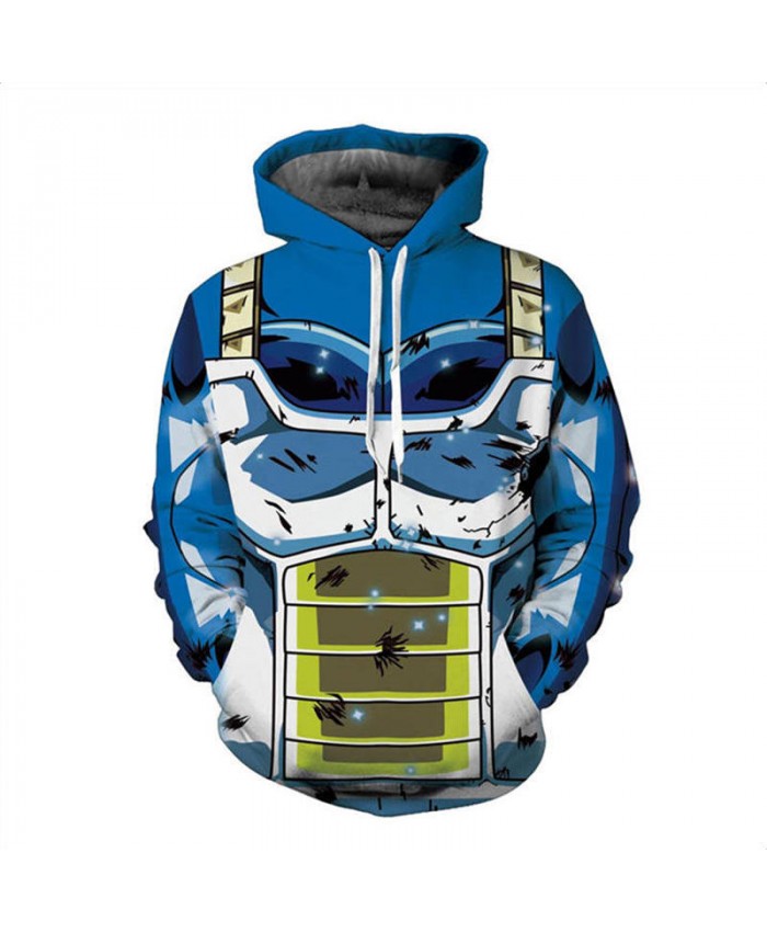 New Dragon Ball Hoodie Men's 3D Sweatshirt Super Saiyan Son Goku Vegeta Print Pullover Male Anime Hooded Sweatshirts Jacket