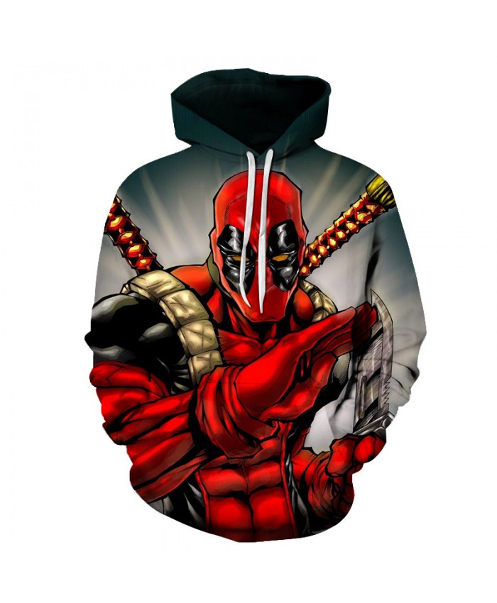 New Marvel Superhero 3D Print Deadpool Hip Hop Hoodies Men Funny Streetwear Clothing Men 2021 Casual Sweatshirt Hoodie Men/Women
