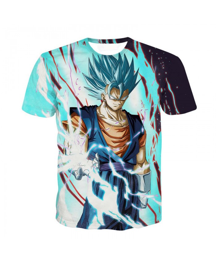 Men 3D T-Shirts Dragon Ball Z Starry Super Saiyan Print t shirt Goku Vegeta Tees