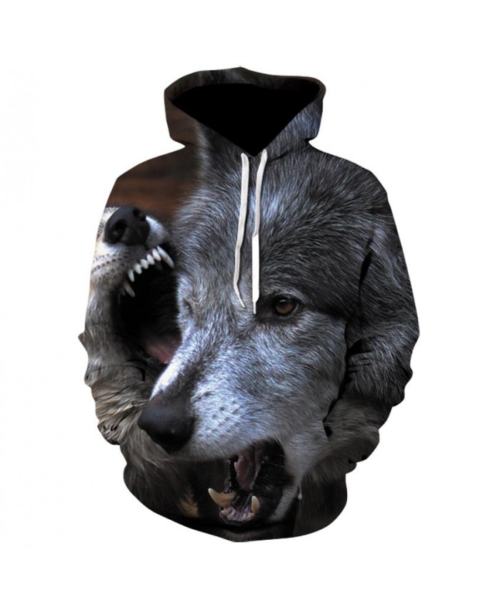 New Two Wolf Hoodie Men/Women 3D Print Hoodies Hat Tops Harajuku Hooded Pullover Casual Sweatshirts Hoody Dropship A